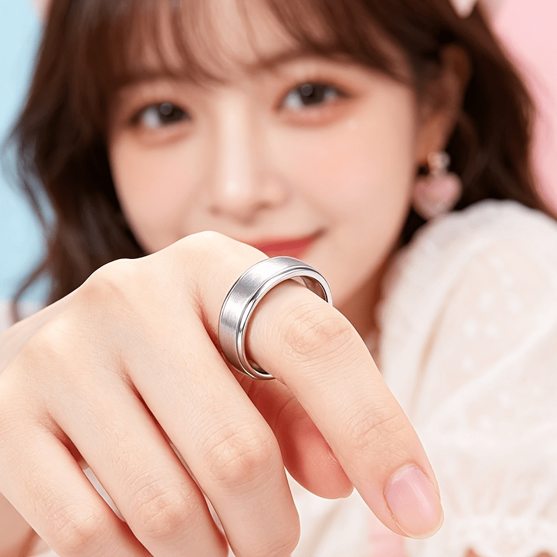 Unisex Matte 304 Stainless Steel Wedding Ring